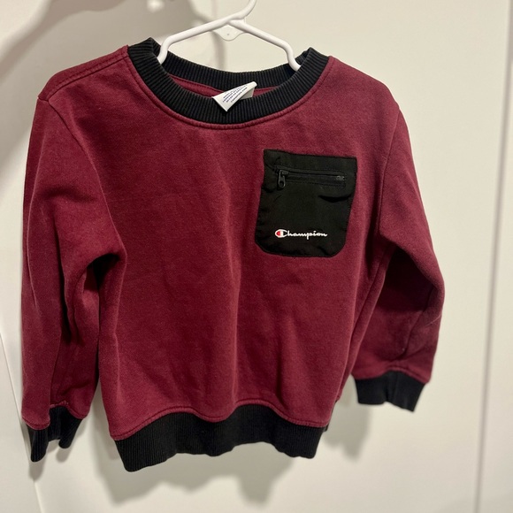 Champion Kids Maroon Sweatshirt with Black Accents - Picture 1 of 3